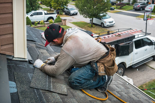 Professional Roof Replacement technician working in Viola, NY